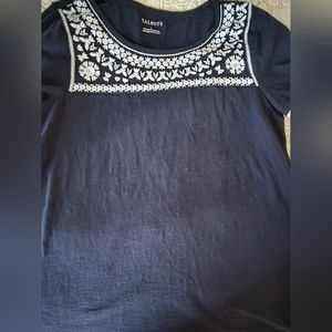VGUC size Large navy & white Talbots top